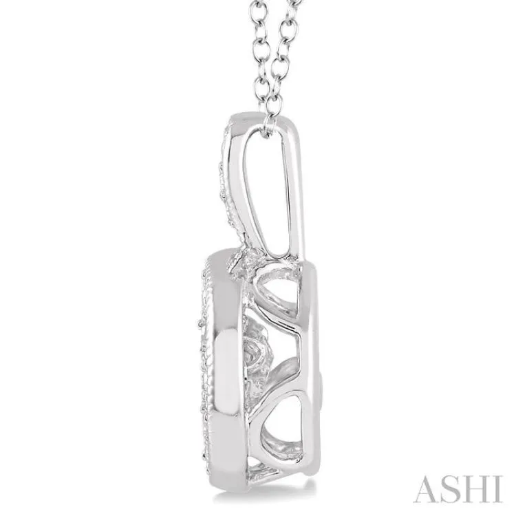 1/10 Ctw Diamond Emotion Pendant in Sterling Silver with Chain