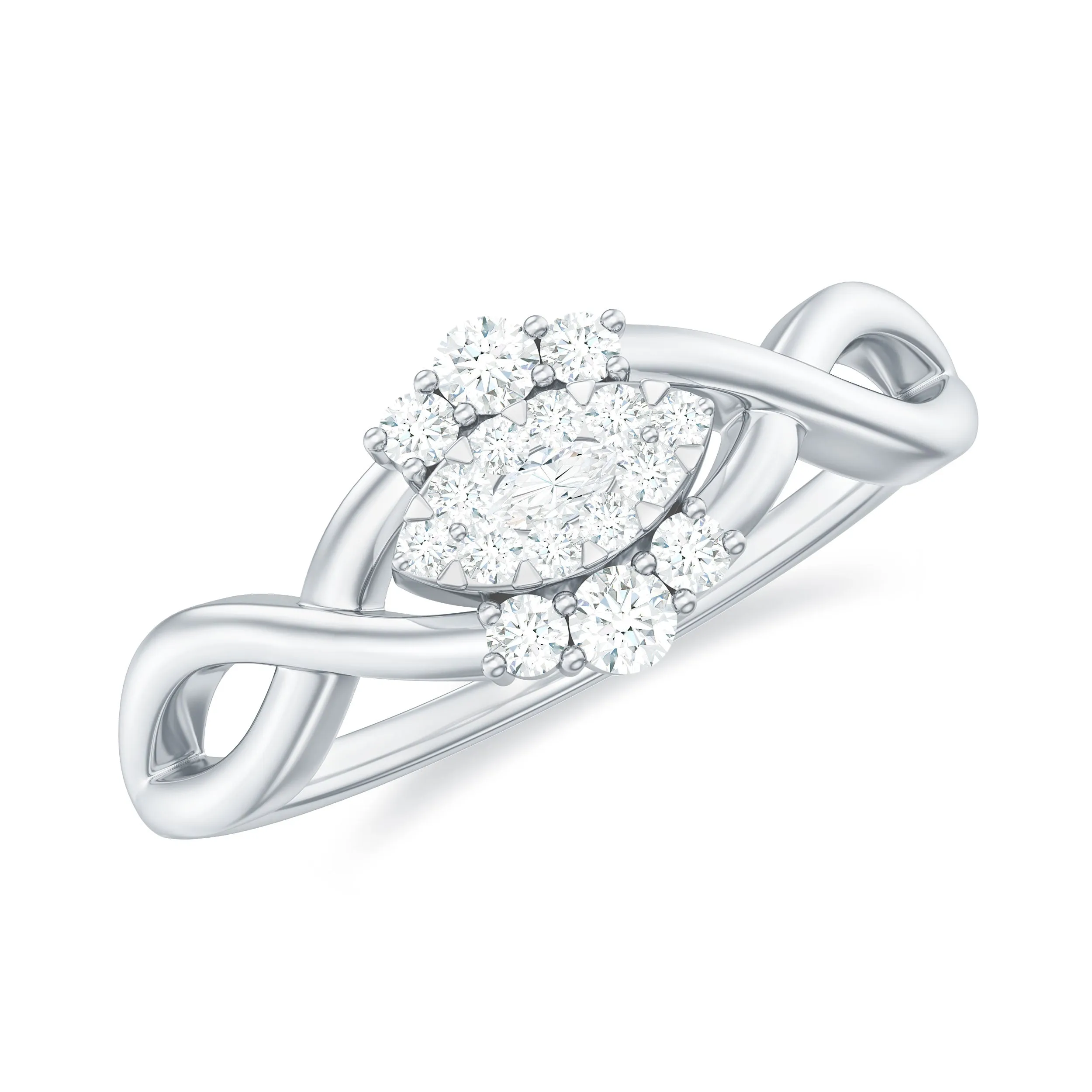 1/2 CT Certified Diamond Infinity Promise Ring