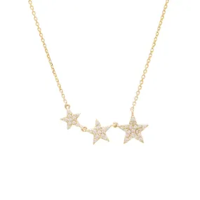 14k Diamond Star Necklace