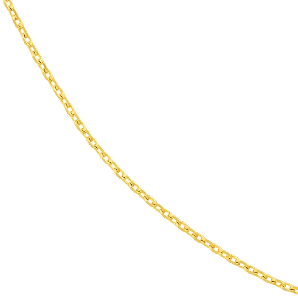 14k Gold Diamond-Cut Cable Chain, 20"