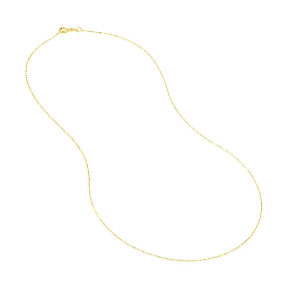 14k Gold Diamond-Cut Cable Chain, 20"