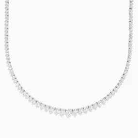 14K White Gold Diamond Graduated Eternity Necklace