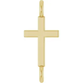 14K Yellow Gold Petite Cross Link Charm