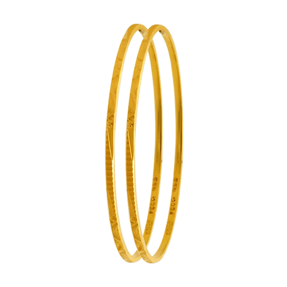 22KT Yellow Gold Chur Bangle For Women