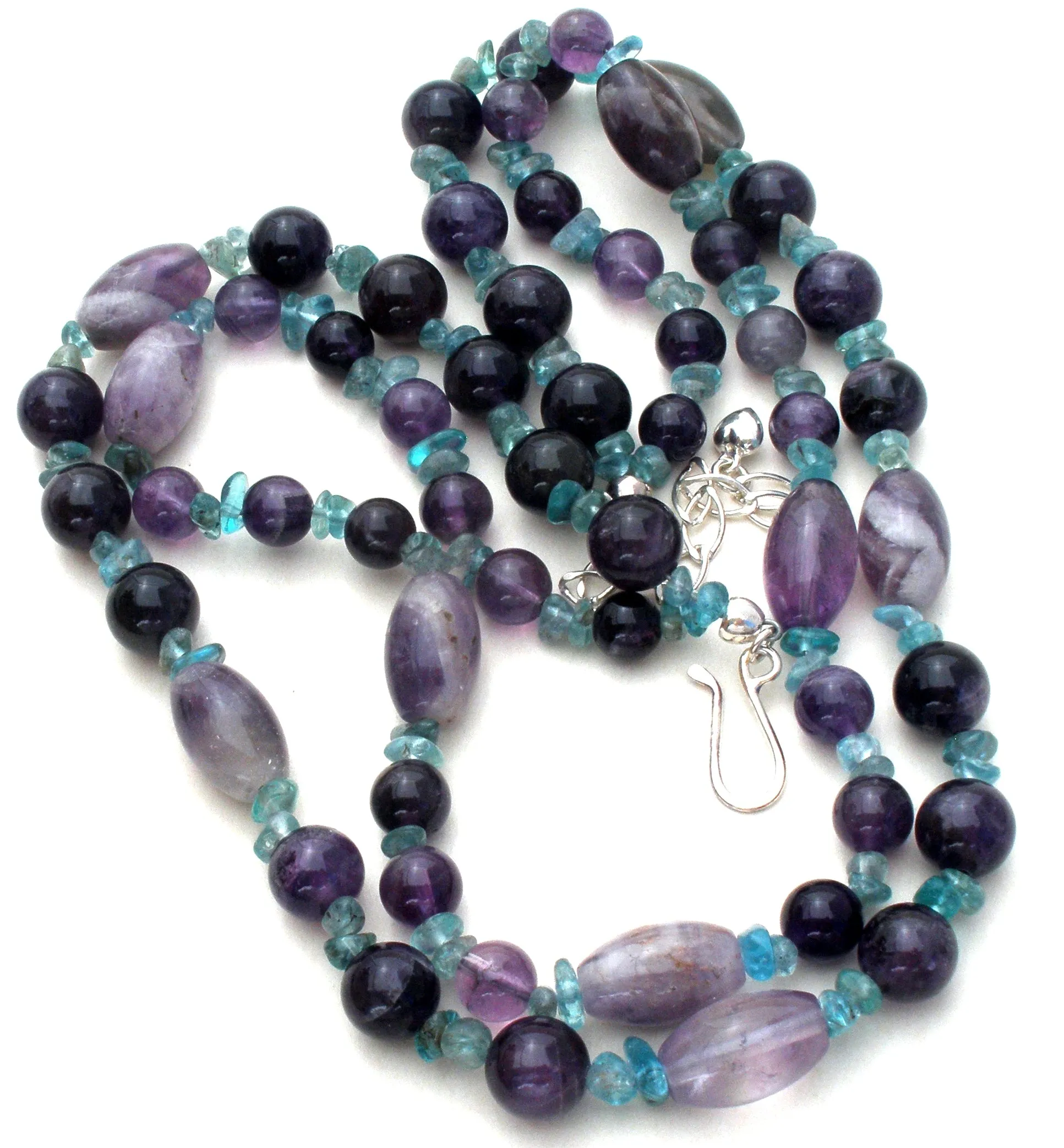 Amethyst & Apatite Bead Necklace Jay King