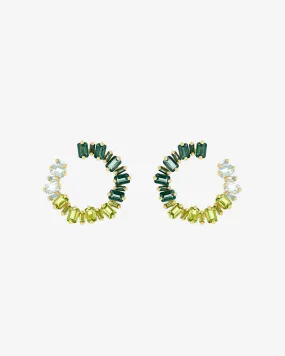 Ann Green Ombre Milli Sideways Hoops