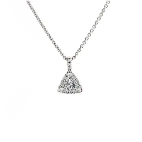 Aura Collection Triangle Diamond Pendant, 0.38 total carat