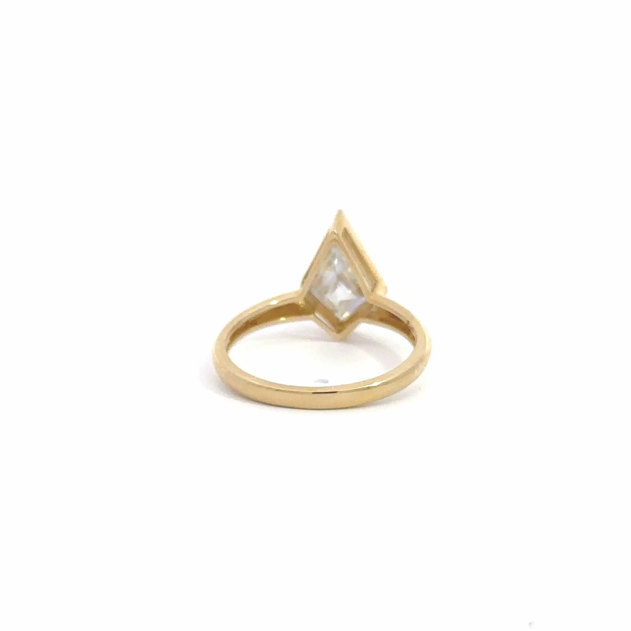 Baikalla 14k Gold Moissanite 1CT Kite Cut Engagement Ring