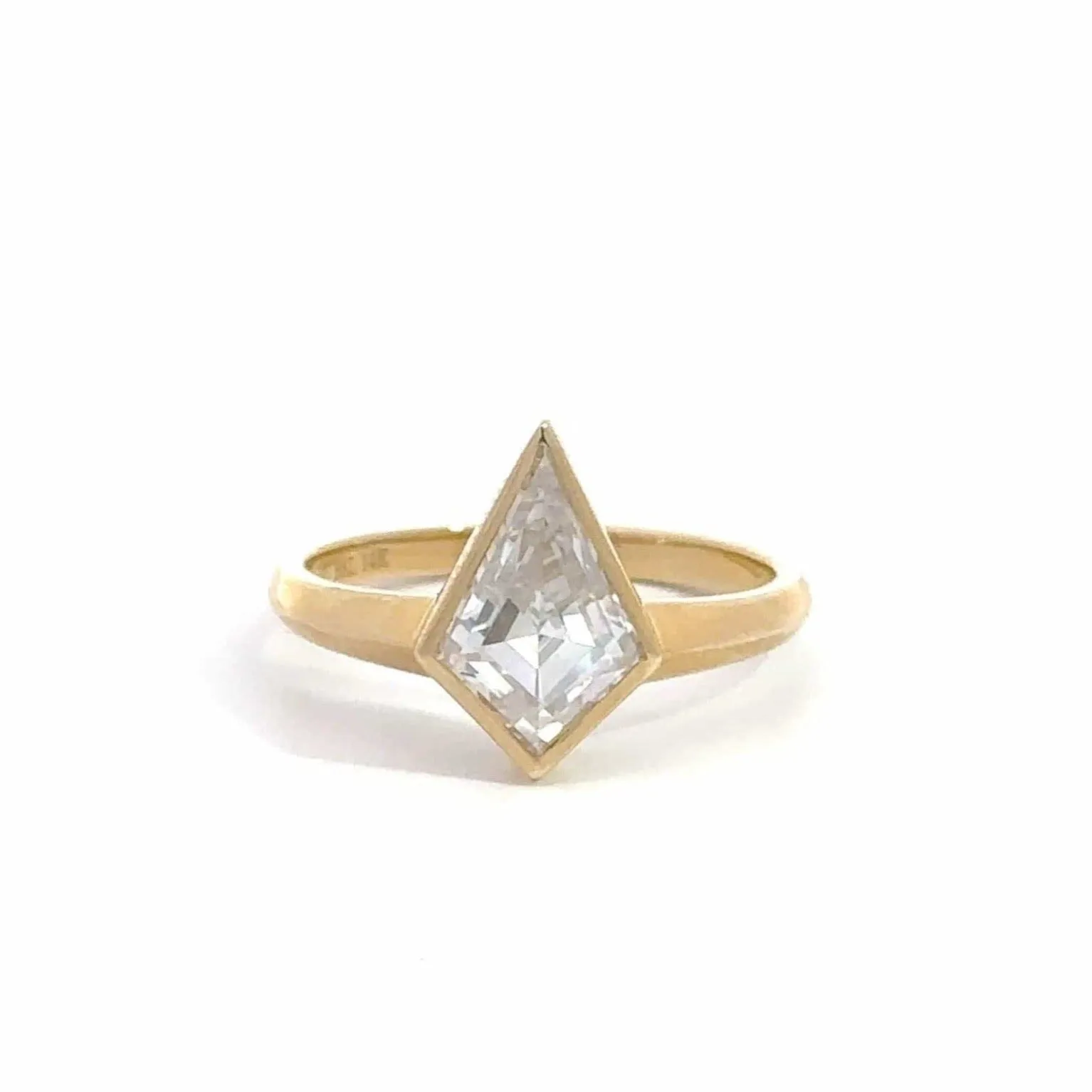 Baikalla 14k Gold Moissanite 1CT Kite Cut Engagement Ring