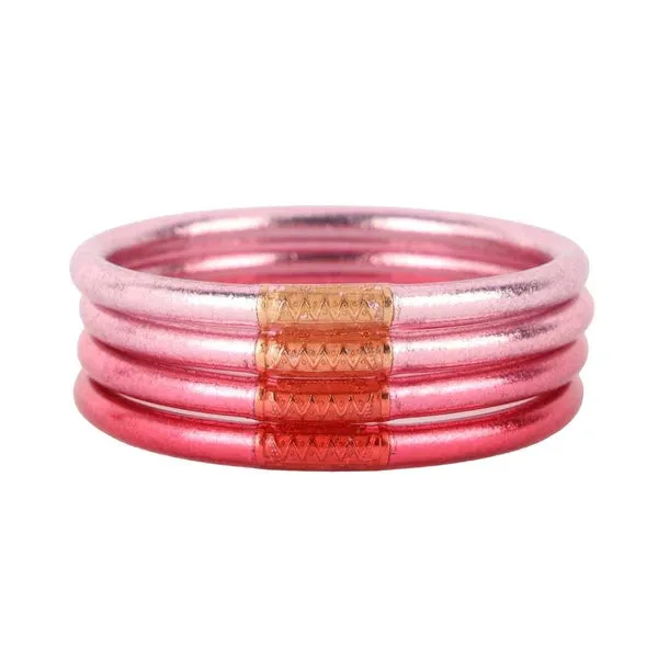 BuDhaGirl Pink All Weather Bangles - Serenity Prayer