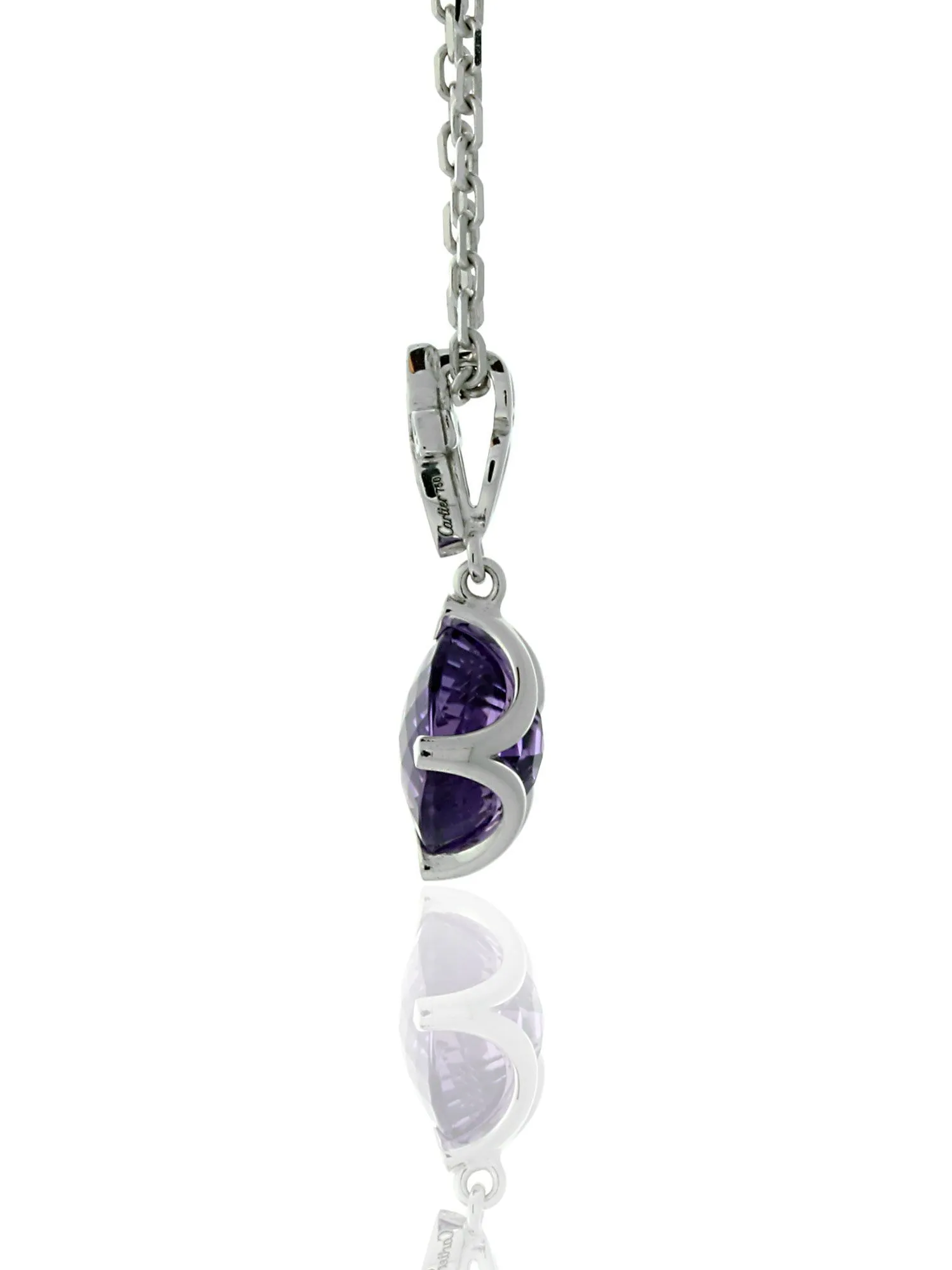 Cartier Inde Mysterieuse Diamond Amethyst Necklace in 18k White Gold