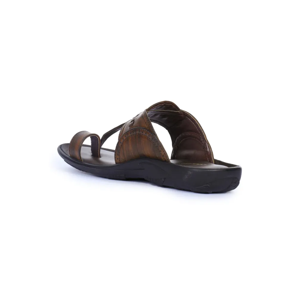 Coolers Casual Brown Toe Ring Slippers For Men  A17-04 By Liberty