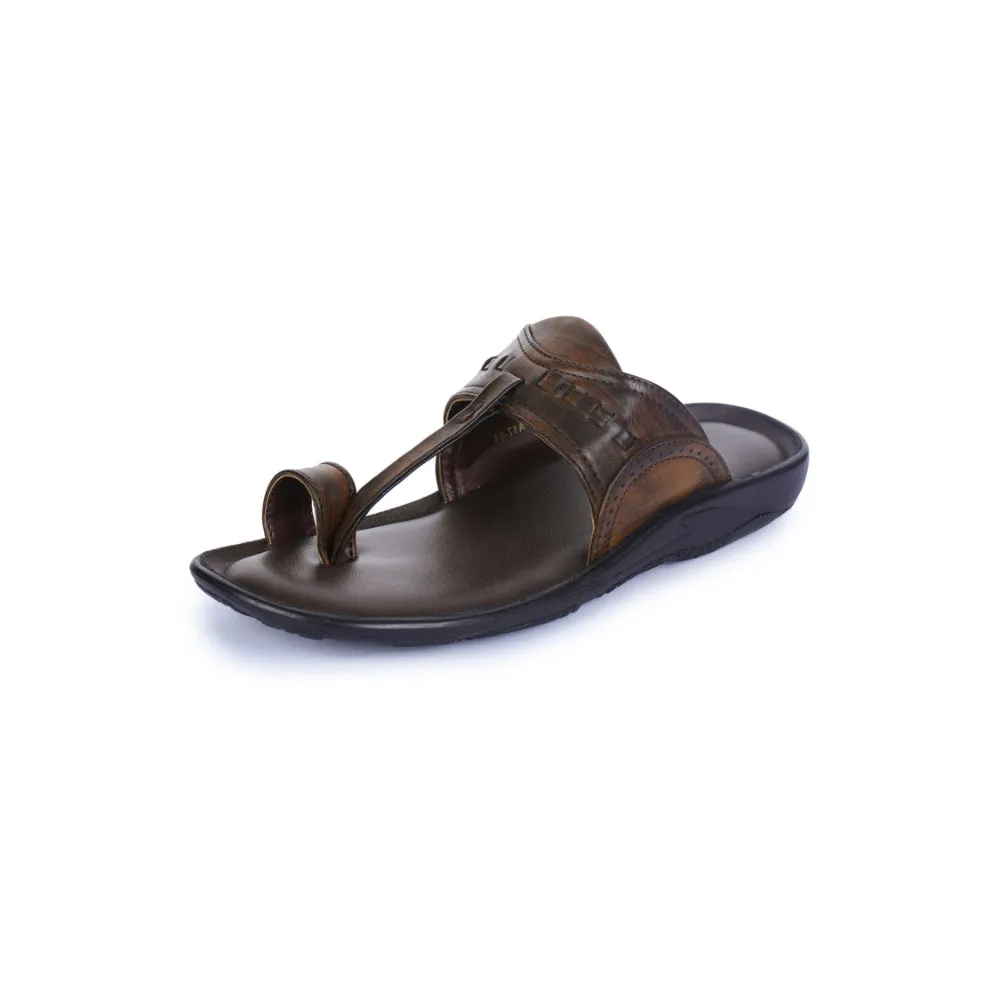 Coolers Casual Brown Toe Ring Slippers For Men  A17-04 By Liberty