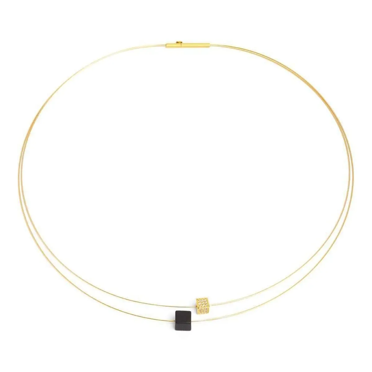 Cubetta Onyx Zirconia Necklace - 87156896