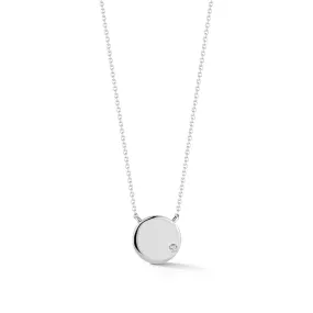 Dana Rebecca Designs Lulu Jack Gold Disc Necklace - White Gold