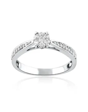 Diamond Ring - 9ct White Gold Diamond Ring - 786878