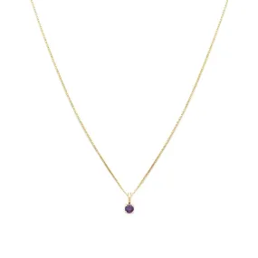 Element Necklace | 14k Gold & Amethyst