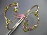 ESTATE LARGE 4.44CT DIAMOND AAA AMETHYST & PERIDOT 14K ROSE GOLD BANGLE BRACELET