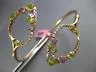 ESTATE LARGE 4.44CT DIAMOND AAA AMETHYST & PERIDOT 14K ROSE GOLD BANGLE BRACELET