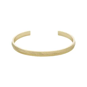 Fossil Yellow Gold Plated Stainless Steel Harlow Open Bangle