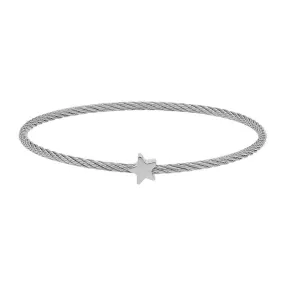 GEORGINI MINI STAR STEEL CABLE BANGLE