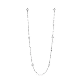 Gold Diamond Station Necklace