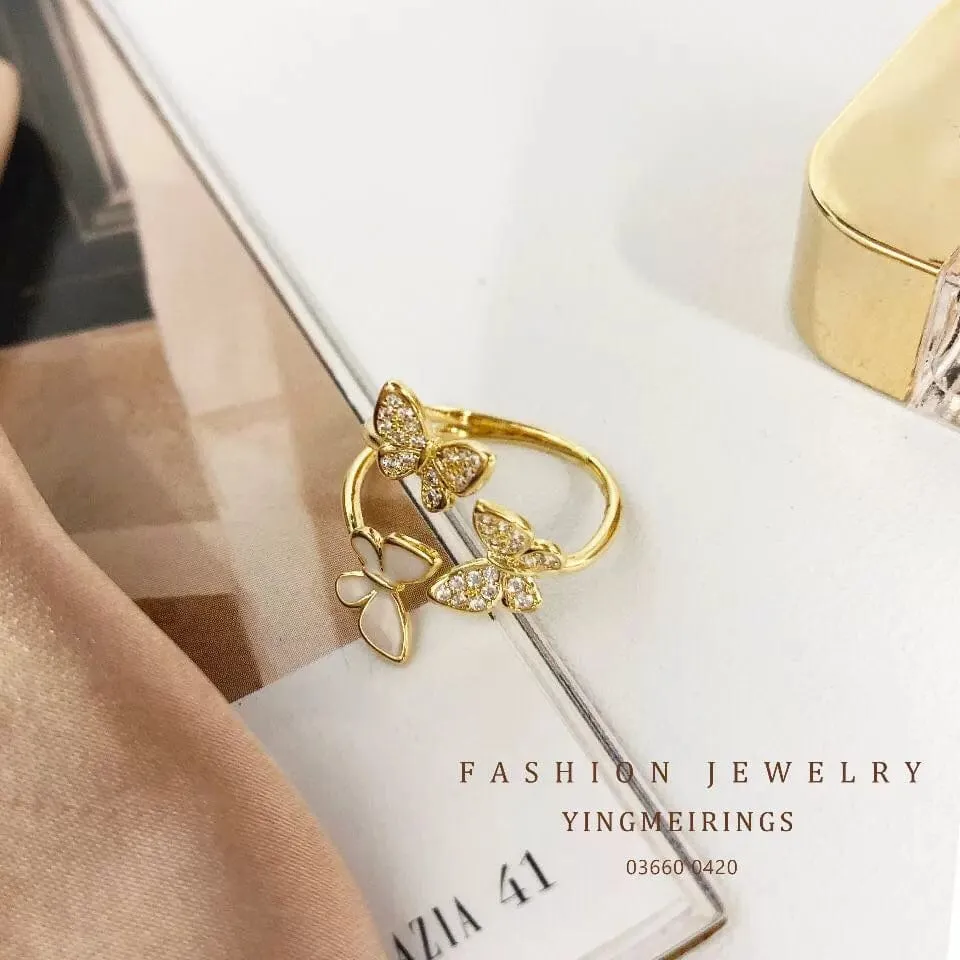 Gold Elegant Butterfly Ring