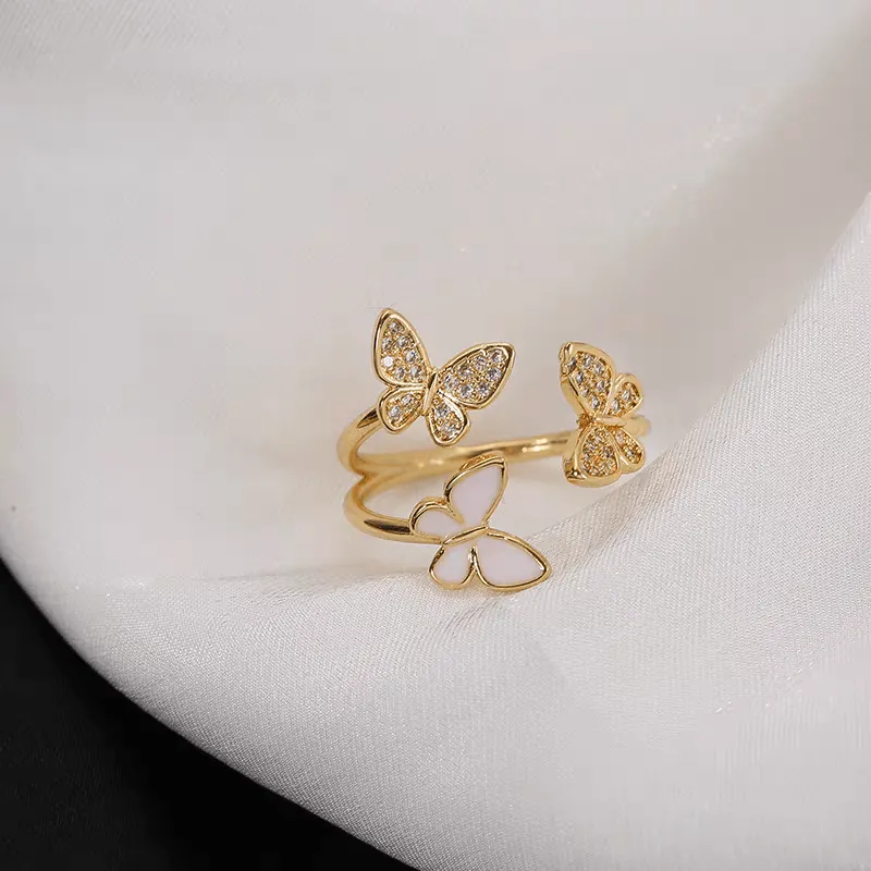 Gold Elegant Butterfly Ring