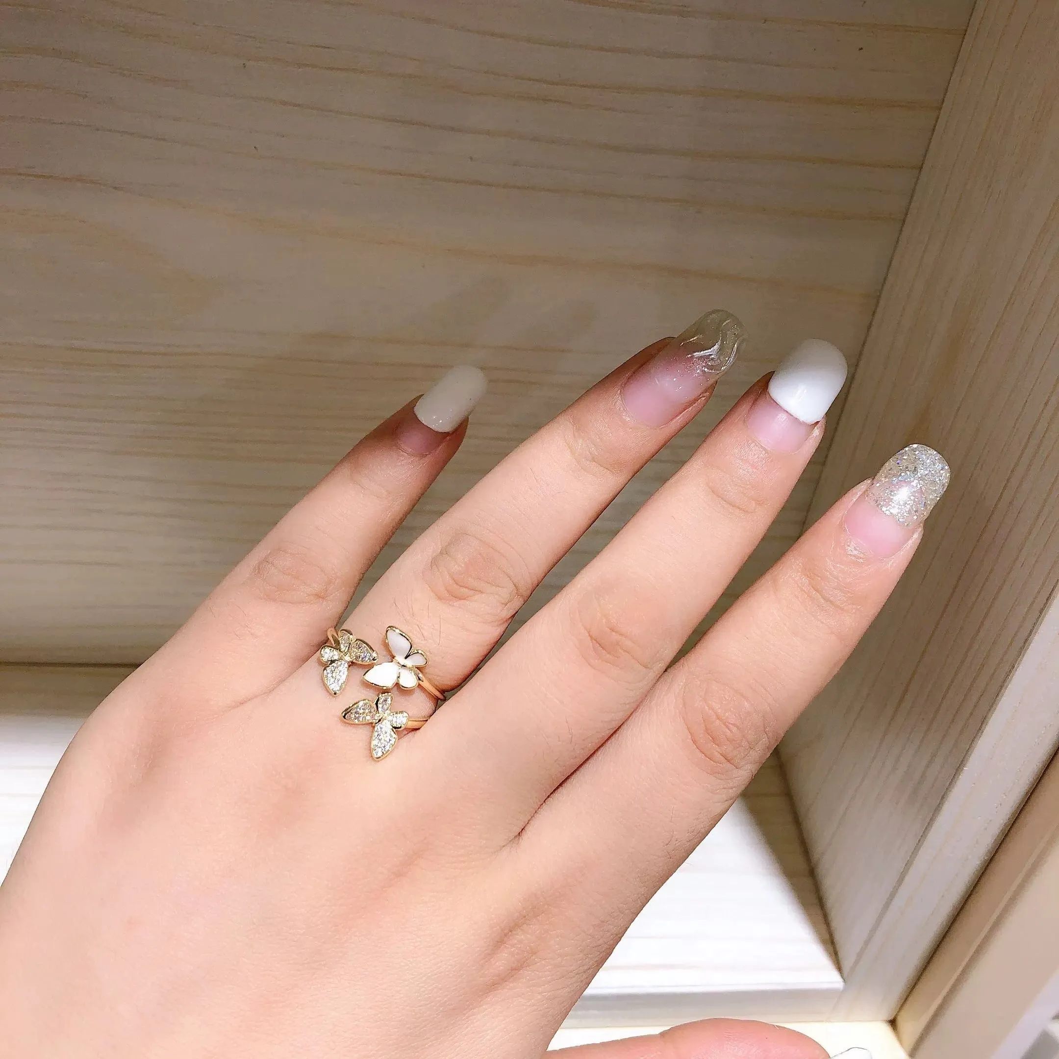 Gold Elegant Butterfly Ring