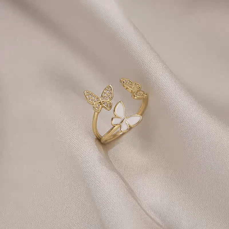 Gold Elegant Butterfly Ring