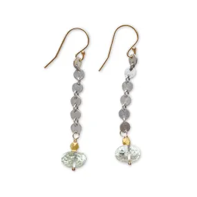 Green Amethyst Alchemy Earrings | Silver