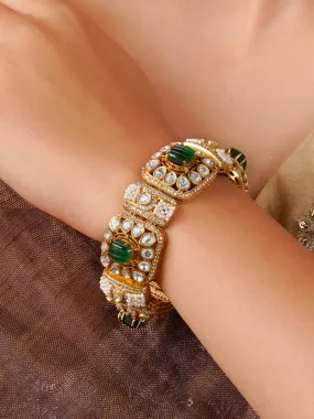 Green Color Gold Plated Moissanite Bracelet - MO-BRAC1GR