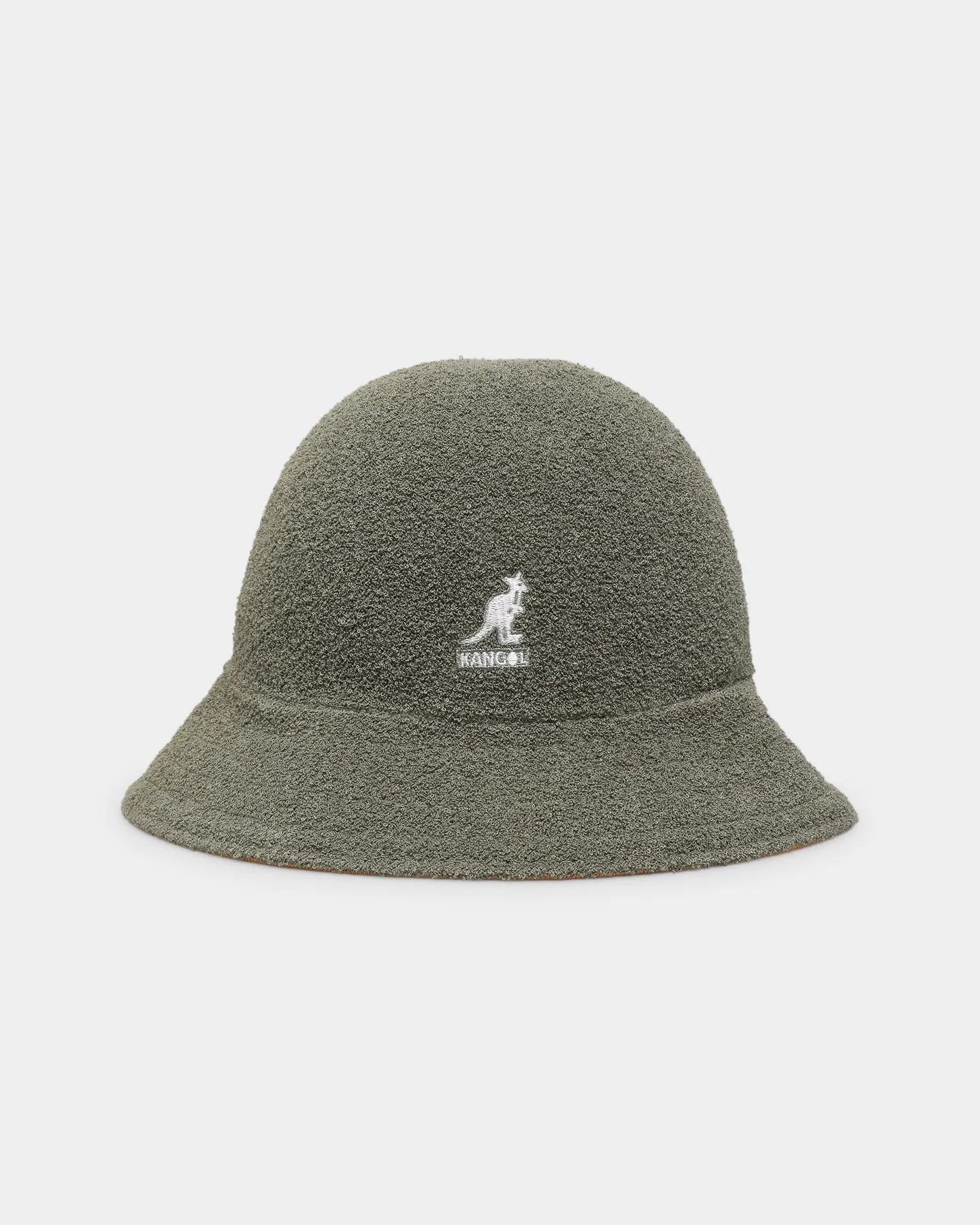 Kangol Flip It Reverse Casual Bucket Hat Oil Green/Warm Apricot