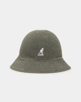 Kangol Flip It Reverse Casual Bucket Hat Oil Green/Warm Apricot