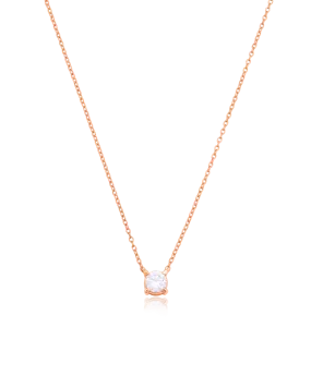 Lab Diamond Necklace - 14K Rose Gold