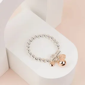 Limited Edition | Silver & Rose Gold Ball Bracelet