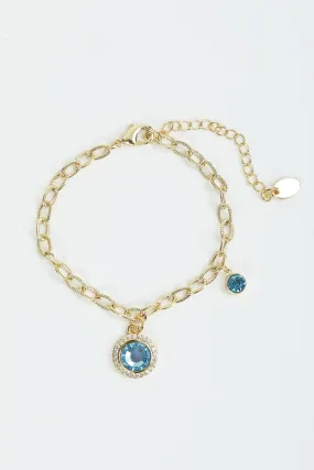 March Birthstone Charm Bracelet