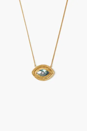 Mariya Evil Eye Necklace Labradorite