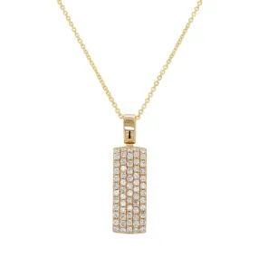 MODERN YELLOW GOLD NECKLACE WITH 62 DIAMONDS, .49 CT TW