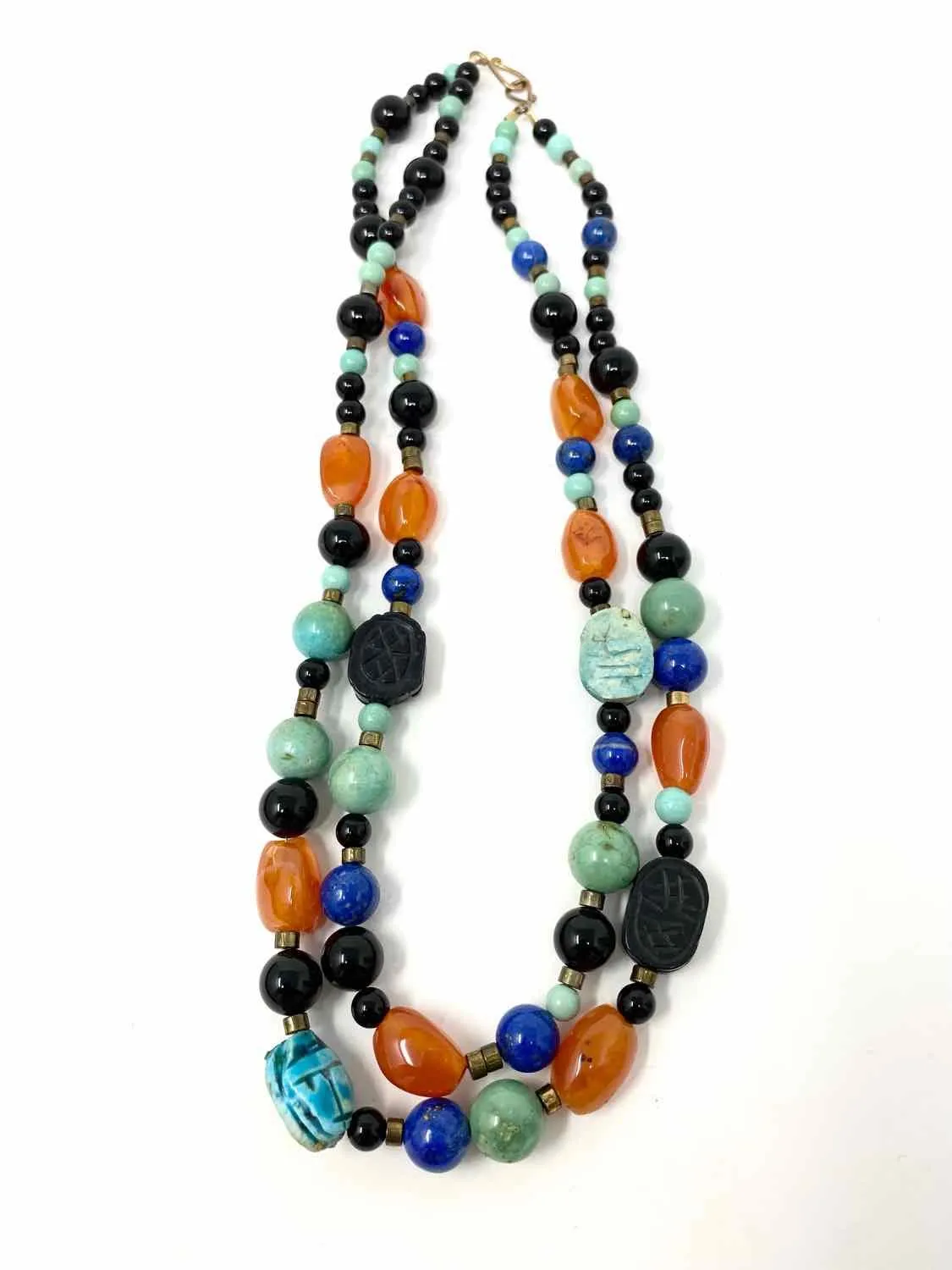 Multi-stone Multi-Color Double Necklace