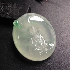 Natural Jade Pendant Jadeite Buddha Pendant PT237