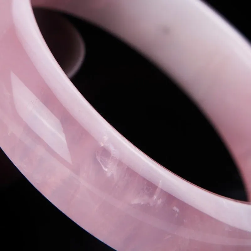 Natural Rose Quartz Bangle Bracelet 53-63mm