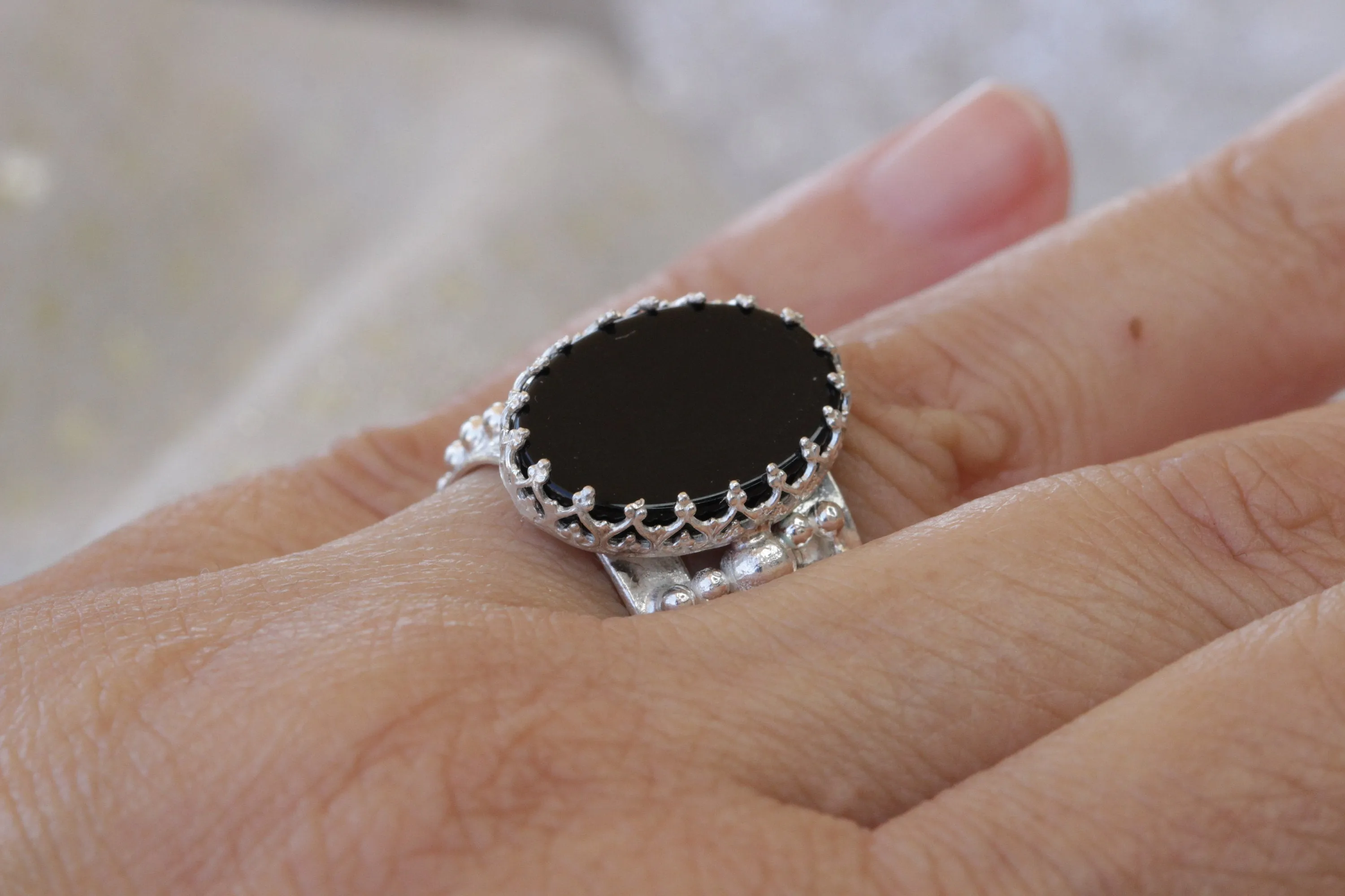 ONYX Silver Ring