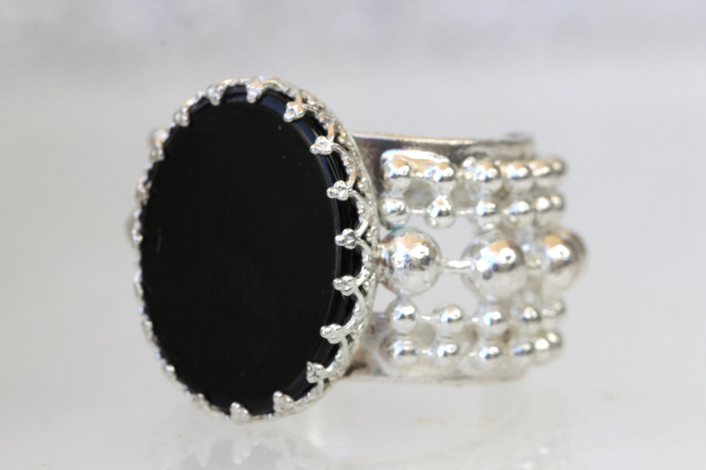 ONYX Silver Ring