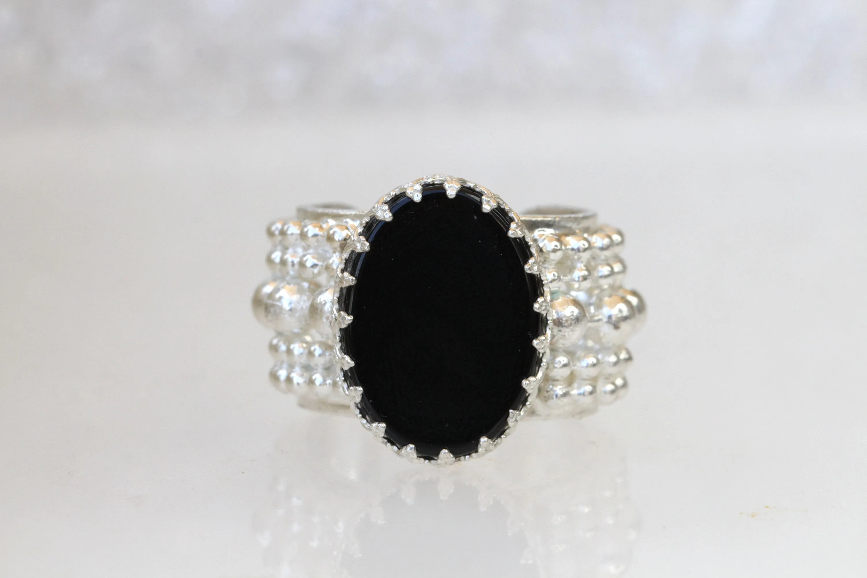 ONYX Silver Ring