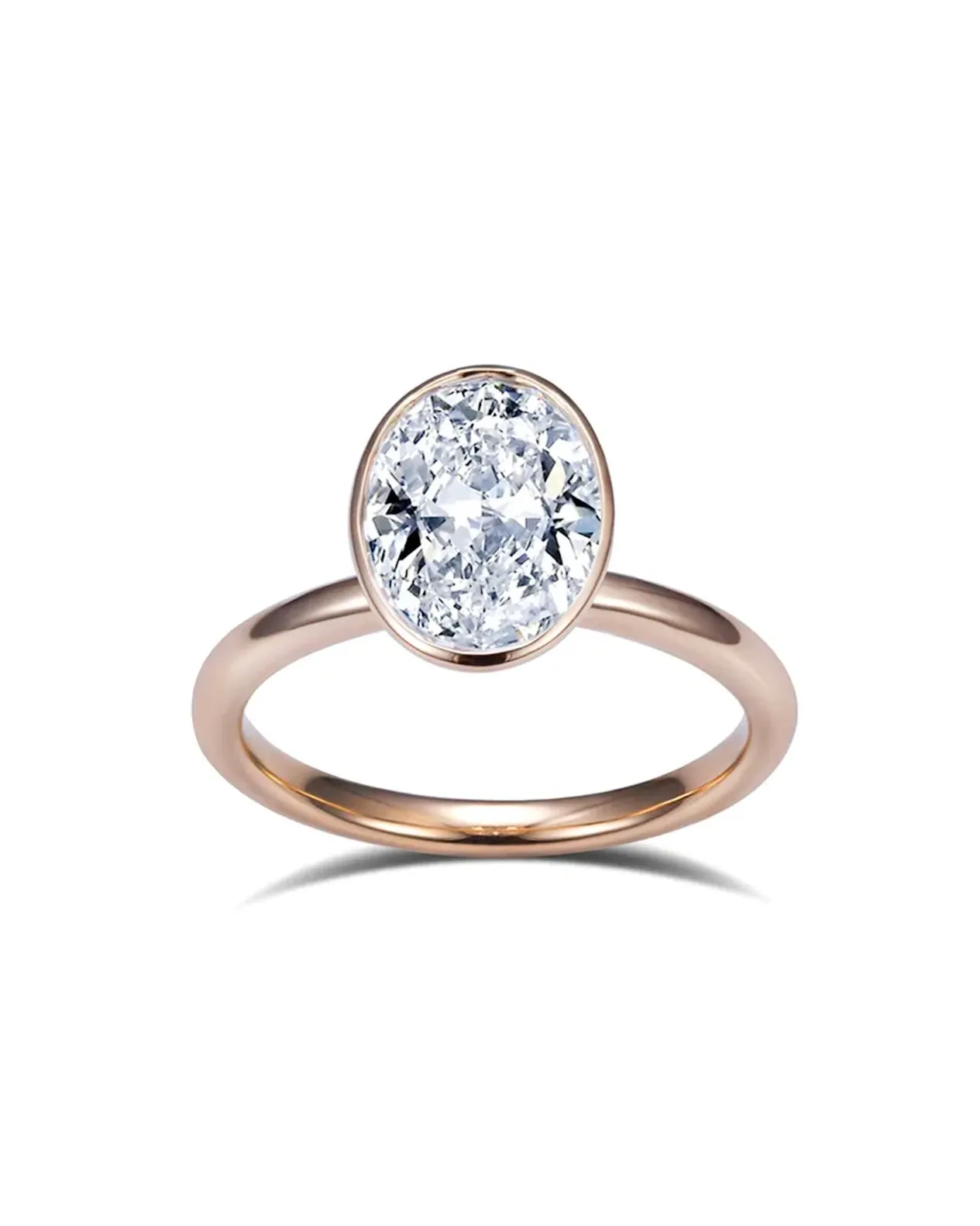 Oval cut Solitaire Lab Grown Diamond Ring