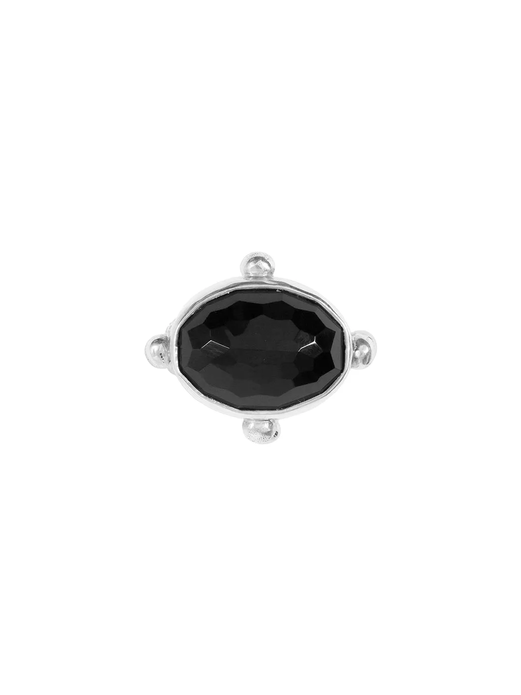 Oval Fishband Ring - Black Onyx