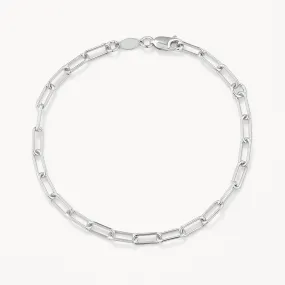 Paperclip Chain Bracelet in Silver