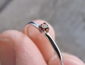 Red Diamond Ring, Genuine Diamond Ring, Red Diamond, Slim Ring, Minimalist Ring, Gift, Gemstone Ring, Tiny Diamond Ring, Diamond Ring