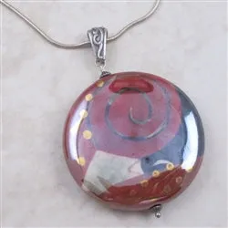 Red LHandmade Pendant Necklace Handmade